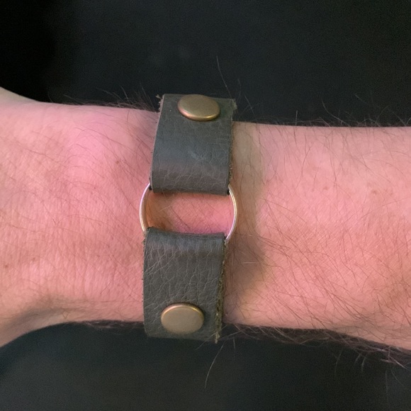 Leather Memorial Band Bracelet - Picture 3 of 3